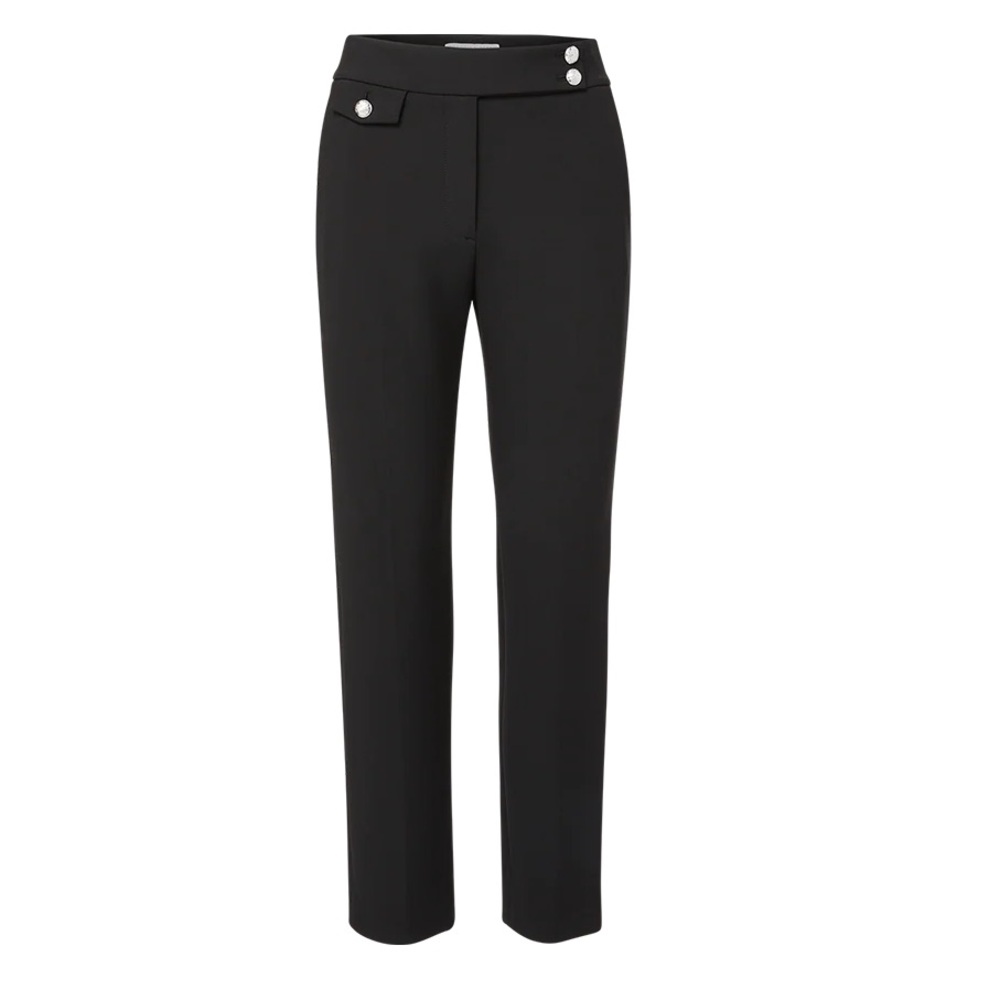 Veronica beard Renzo pant nwt 18 black with silver straight leg $398 trouser